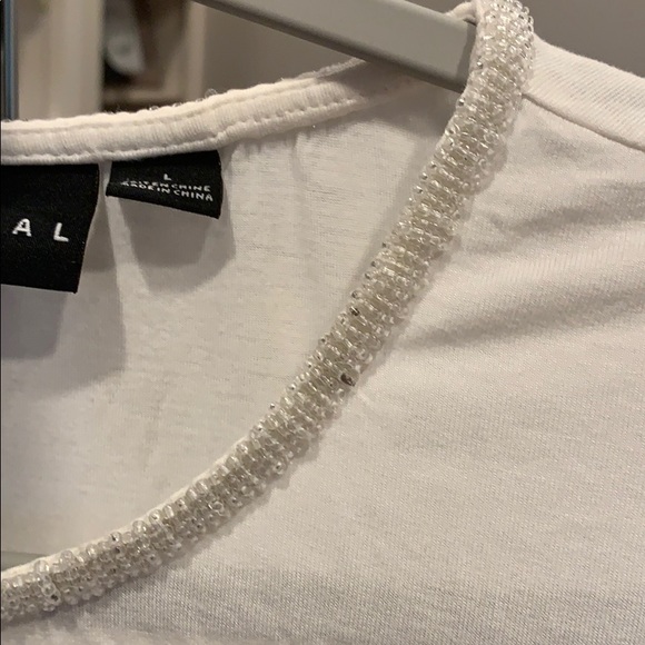 Cream Embellished Ruffle Tank - Picture 4 of 4